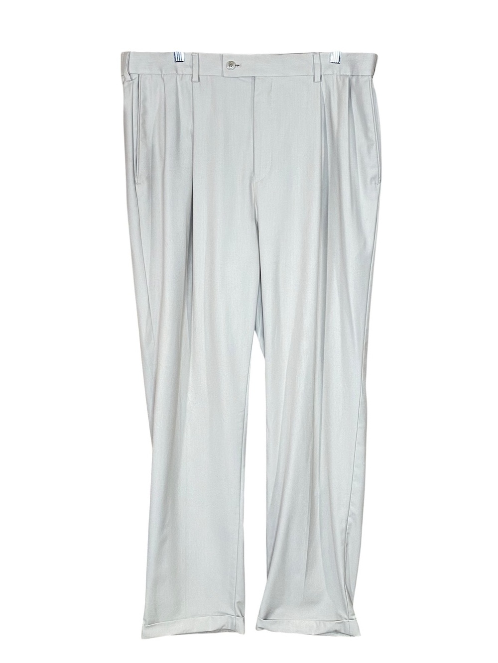 Louis Raphael Classic Fit Pleated Dress Pants SZ 36 x 34 Beige Business Casual